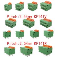 ✹ 5/10Pcs KF141R KF141V 2.54mm Pitch 2P-10Pin PCB Mounted Spring Screwless Electric Terminal Block 26-20AWG Wire Connectors