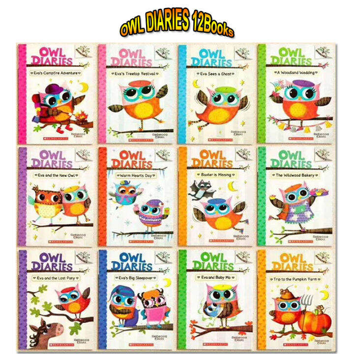 12 Books/ Set Owl Diaries Baxter Is Missing Original English Piture ...