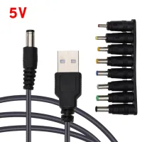 USB ไปยังสายไฟ DC 5V 9V 12V สำหรับเราเตอร์ลำโพง USB USB แจ็ค DC สายชาร์จอะแดปเตอร์เชื่อมต่อปลั๊กสายไฟ