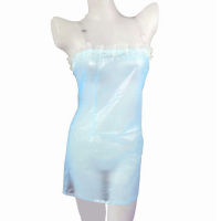 PVC Plastic suspender Dress กระโปรงใสลูกไม้แก้วใส