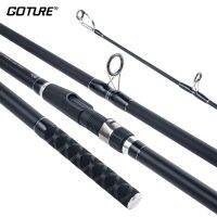 Goture Fithy เบ็ดตกปลาหมุน3ส่วนคันเบ็ด24T Protable 3.6M 3.9M 4.2M เสาล่อเดินทางคาร์บอนสูงสำหรับการตกปลาคาร์พ