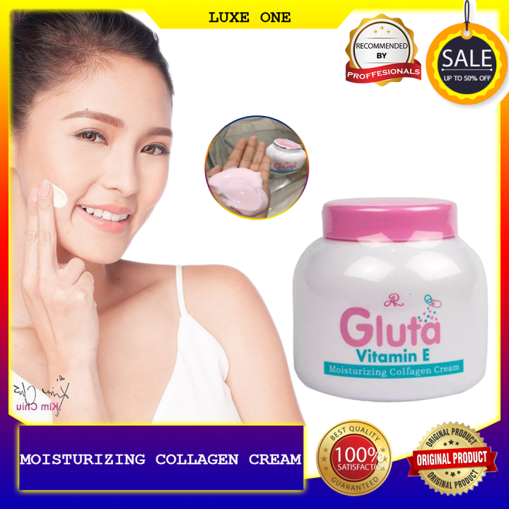 100 Original Gluta Vitamin E Moisturizing Collagen Cream 200g