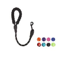 【LZ】vlp533 Explosion-proof Large dog Short leash One step traction belt reflective dog round rope Foam handle pet lead for Medium big dogs