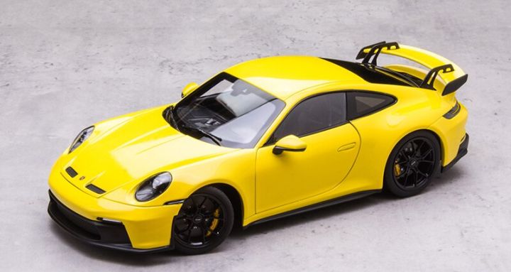 โมเดลของเล่นพอร์เชอ911-2021รถสปอร์ต-gt3ทำจากเหล็กหล่อพร้อมของฝากโมเดลโลหะหางปีก