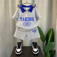 Boys Summer Short Sleeve Suit 2023 New Western Style Baby Summer Clothes Childrens Cool Handsome Sports Two-Piece Suit