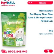 SALE SHOCK_Treats Aatas Cat Happy Time Ciao Tuna & Shrimp Flavour 60g