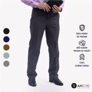 Quần Âu Nam Trung Niên ANCHI Màu Ghi Đậm Vải Tuytsi