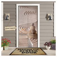 【LZ】♟  Zen Garden Stones Sand Magnetic Screen Door Curtain Home Summer Window Mosquito Net for Kitchen Bedroom