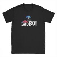 Top Tees Awesome Sadboi Face T เสื้อผู้ชายผ้าฝ้าย T เสื้อ Sal Fisher Larry Johnson เกมแขนสั้น Graphic Cl