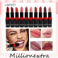 millionextra LUWHICEY ลิปสติกกันน้ำ ลิปสติกแมท ลิปแมท เนื้อเรียบเนียน กันน้ำ ติดทนนาน LUWHICEY Heart lipstick Professional Lips Make Up LUWHICEY ลิปสติกกันน้ำ021