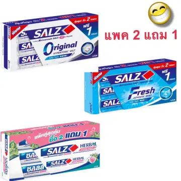 ยาสีฟันหลอดแบน Theramed zahnpasta gel non- stop weib 75ml ผสมบ้วนปาก