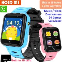 ZZOOI New Smart Watch Kids 24 Puzzle Games Dual Camera Music Play Video Record 12/24 HR Alarm Clock Digital Wrist Watch Birthday Gift