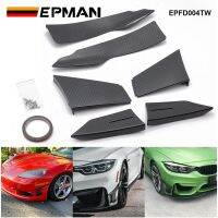 EPMAN Universal Car Styling Front Bumper Splitter Fins Front Bumper Spoiler For BMW F80 M3 F82 F83 M4 15-19 EPFD004TW