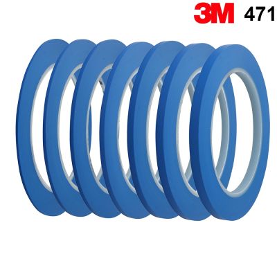 ☍ 3M 471 Vinyl Tape Fineline Fine line Pinstriping Masking Tape Blue Floor Tape 2mm 2.5mm 3mm 4mm 5mm x 33m