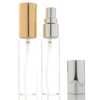 5pcs/Pack 5ml 10ml 15ml 20ml Transparent Thin Glass Perfume Bottle Clear Spray Bottle Tube Travel Sample Test Vials Refillable Travel Size Bottles Con