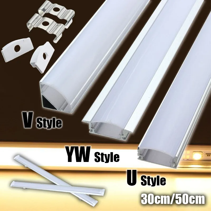 idealhere 1set 30/50cm U/V/YW Aluminum LED Strip Light Bar Channel Holder  Cover End Up | Lazada PH