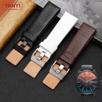 Genuine Leather Watchband 22 24Mm 26Mm 27 28 30Mm Litchi Grain Strap For Diesel Watch Band DZ7256 DZ4344 DZ1657 DZ1206 Bracelet