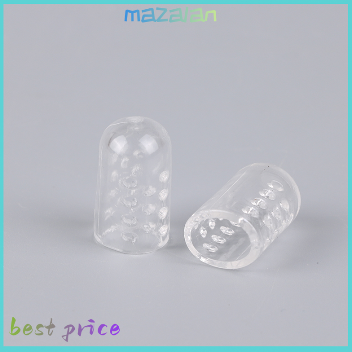 mazalan-10ชิ้นซิลิโคนนิ้วเท้าป้องกันการเสียดสีระบายอากาศที่หุ้มเท้าป้องกันแผลพุพองที่รองปุ่มหัวแม่เท้าดูแลเท้าเล็บเท้าด้วย