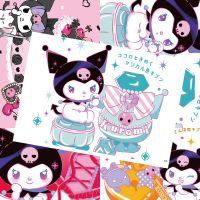 สติกเกอร์ติดผนังโปสเตอร์ Kuromi 8ชิ้น/เซ็ตใหม่ Sanrio Cinnamoroll การ์ตูนอนิเมะสติ๊กเกอร์น่ารักน่ารักวอลล์เปเปอร์ประณีต Hiasan Kamar