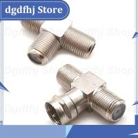 Dgdfhj Shop F Male Female Socket To 2 F Female Adapter Connector 3Way T Type Splitter Sma Male To Two Sma Female T Plug Coaxial Cable