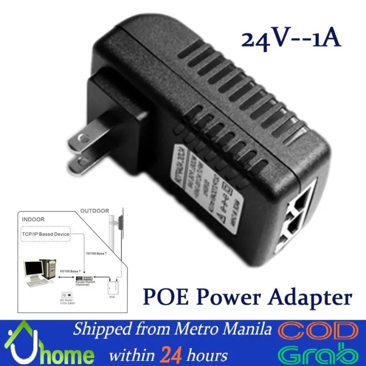 【SOYACAR】POE Injector 24V 1A Power Adapter for IP Video Surveillance