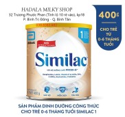 Abbott Sữa bột Similac 1 - 400g với công thức dinh dưỡng 5G Hadala Milky