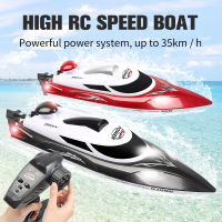 HJ806 35กม.ชม. 2.4Ghz เรือแข่งควบคุมระยะไกลความเร็วสูง Rc เรือกันน้ำพร้อมระบบระบายความร้อนด้วยน้ำ