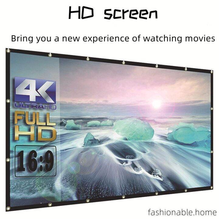 Projector screen simple folding metal light 84/100 inch 1694K high