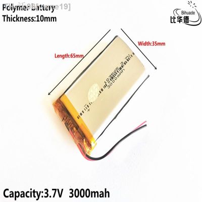 2019 Good Qulity 3.7V3000mAH 103565 Polymer lithium ion / Li-ion battery for tablet pc BANKGPSmp3mp4 [ Hot sell ] vwne19