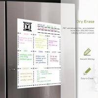A3 Magnetic Dry Erase Whiteboard Sheet for Fridge Weekly White Board Calendar For Menu Planning with 4 Pen