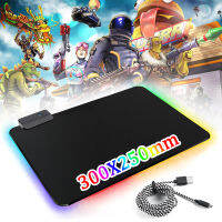 ⭐แผ่นรองเมาส์สำหรับเล่นเกม⭐ 300*250 mmColorful LED Lighting Gaming Mouse Pad Mat for PC Laptop⚡