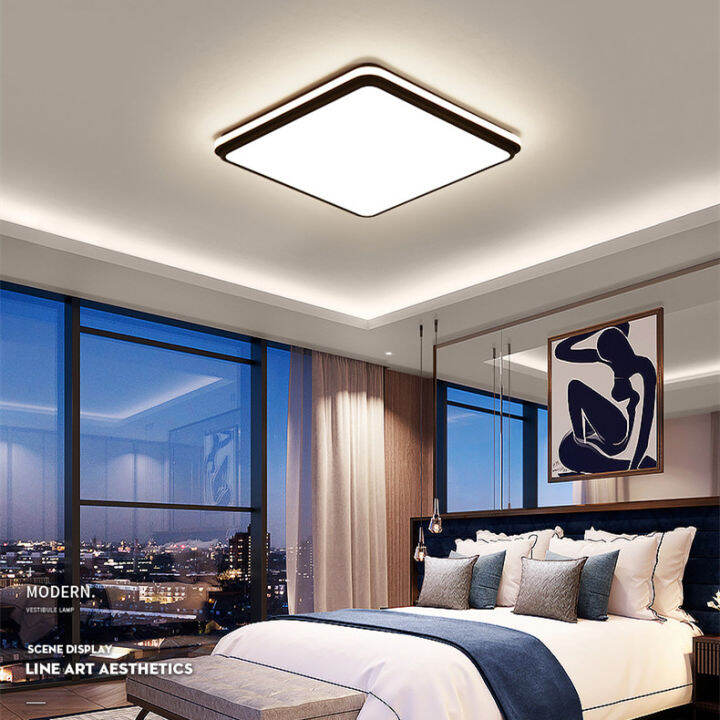 Modern Style LED Lamp Ceiling Light Tricolor/Remote Control Room Light