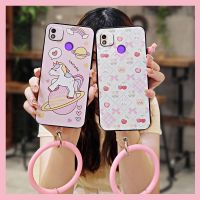 Cartoon ultra thin Phone Case For Tecno POP4/BC2 hang wrist youth couple soft shell dust-proof solid color The New cute