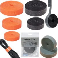 1M/3M Tearable Velcros Self Adhesive Nylon Fastener Tape Reusable Sticker Strap Tie Data Cable Storage Desktop Wire Holder