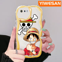 YIWESAN เคสสำหรับ Realme C2 C2S เคส A1K OPPO เคสลายการ์ตูนลูฟี่สีสันสดใสขอบเป็นลอนเคสโทรศัพท์โปร่งใสเนื้อครีมซิลิโคนปลอกอ่อนกันกระแทกป้องกันเลนส์กล้องเคสใส