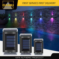 BAIMU โคมไฟสุริยะลาบูการ์เดนไลท์กลางแจ้ง IP 67 เซ็นเซอร์ตรวจจับผนังกันน้ำไฟขึ้นลงไฟรั้วไฟบ้านระเบียงทางเดินบ้านฮิอาซานทามันโคมไฟตก แต่ง