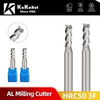 HRC50 3 ขลุ่ยคาร์ไบด์ End mill อลูมิเนียม CNC Milling Cutter ทังสเตนคาร์ไบด์ Milling Cutter End mill สําหรับ AL EndMillS1SET