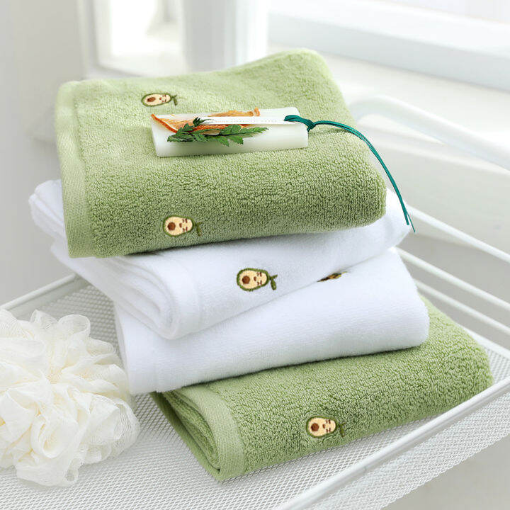 cotton-body-bath-towels-140x70-for-aldult-bathroom-shower-home-garden-kids-sauna-and-soft-thicken-face-towel-hqd-green-textiles