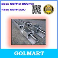 ✹☼ SBR12 linear rail CNC group: 2pc SBR12 L 600mm linear guide 4pcs SBR12 linear bearing block cnc router