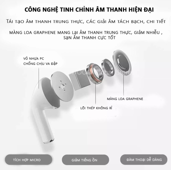 Tai nghe bluetooth pro 4 bản nâng cấp chip mạnh mẽ nghe hay - ảnh sản phẩm 2