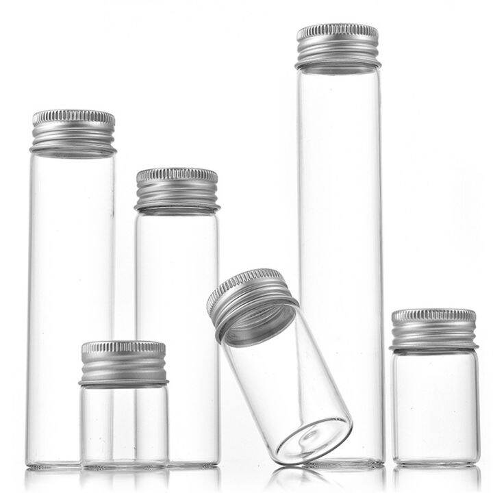 Small Glass Containers Clear Liquid Bottles Empty Storage Vials