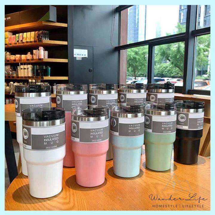 Korean Style Flask 304 Stainless Steel Tumbler Vacuum Insulated Mug 600ml/900ml Thermos Cup with