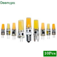 [HOT QQZIWWUJJWG 104] 10ชิ้น/ล็อต LED G4 G9 E14หลอดไฟ AC DC 12V 220V 230V 240V 3W 6W COB ไฟ LED เปลี่ยนหลอดฮาโลเจน Spotlight โคมระย้า