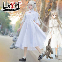 [LXYH- COSER KING] Cosplay คุณภาพสูง Anime Kasugano Sora คอสเพลย์ชุด Yosuga NO Sora สีขาว Lolita เครื่องแต่งกาย ชุดคอสเพลย์