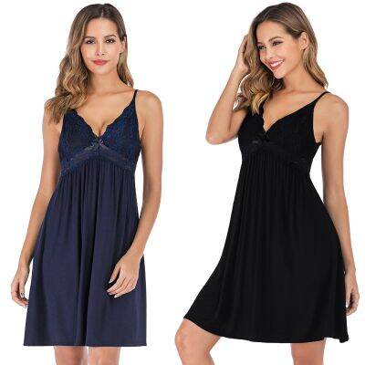 2023 Sexy Lace Halter Dress Home Dress Women Nightdress Slip Dress