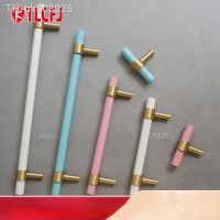 ☋▥✴ Ktlcfj Simple Brass Furniture Decor Beech Handle Colored Wood Pink Blue Kitchen Cabinet Knobs Cabinet Door Handles Drawer Pulls