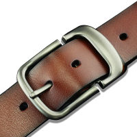 2021 New Men’s Belt Genuine Leather Luxury Strap Male Belts for Men New Fashion Classic Vintage Pin Buckle Strap for Male Jean