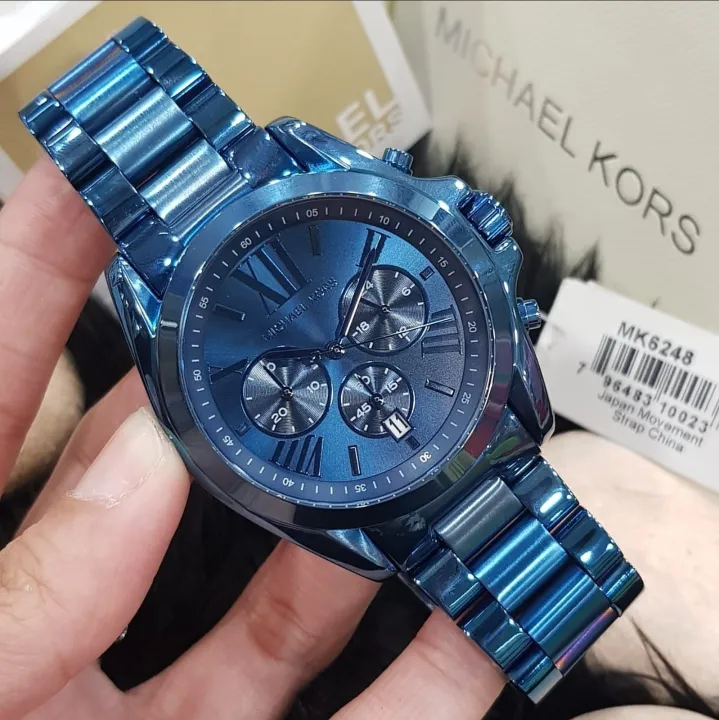 Limited Edition Michael Kors Oversized Bradshaw Chronograph Navy Blue-tone  Mens Watch MK6248 With 1 Year Warranty For Mechanism | Lazada PH