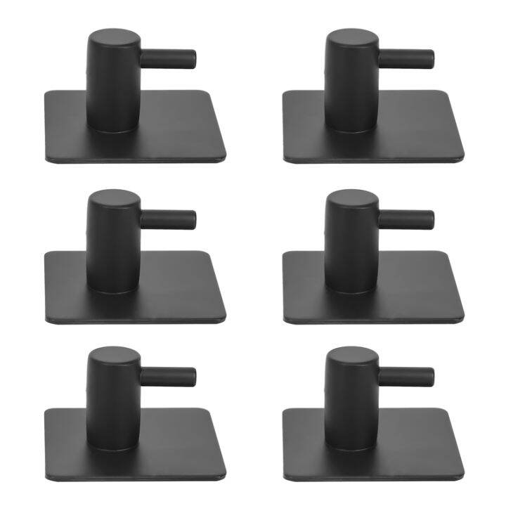 adhesive-hooks-stainless-steel-wall-hook-heavy-duty-coat-key-robe-towel-hooks-for-hanging-bathroom-home-kitchen-office-black-6-pack