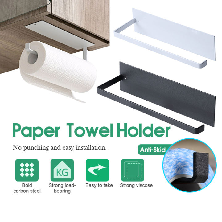 Kitchen Paper Holder Sticker Roll Rack Holder Bathroom Accessories Towel  Rack Kitchen Organizer Storage Towel Tissue